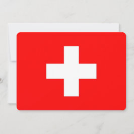 Patriotiska inbjudningar till Schweiz Flagga