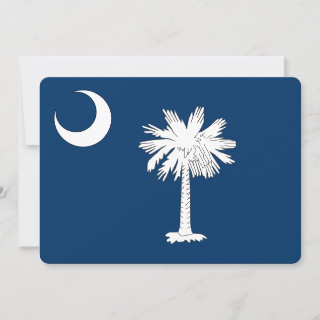 Patriotiska inbjudningar till South Carolina Flagg (Framsida)