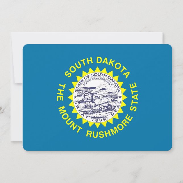 Patriotiska inbjudningar till South Dakota Flagga (Framsida)