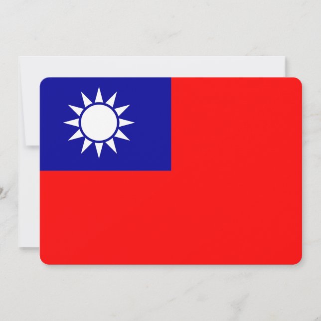 Patriotiska inbjudningar till Taiwan-Flagga (Framsida)