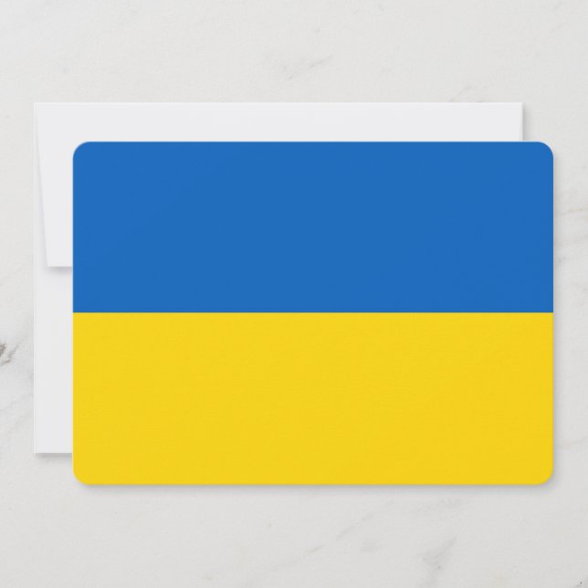 Patriotiska inbjudningar till Ukraina-Flagga (Framsida)