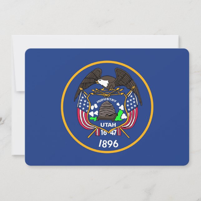 Patriotiska inbjudningar till Utah Flagga (Framsida)