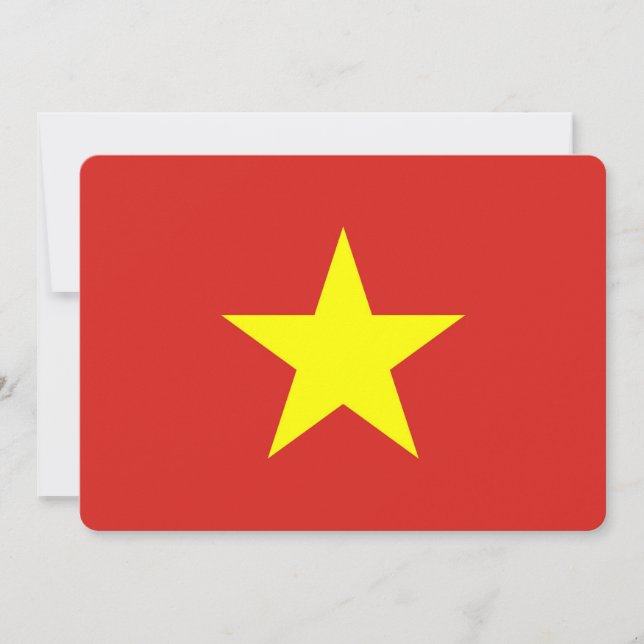 Patriotiska inbjudningar till Vietnam Flagga (Framsida)