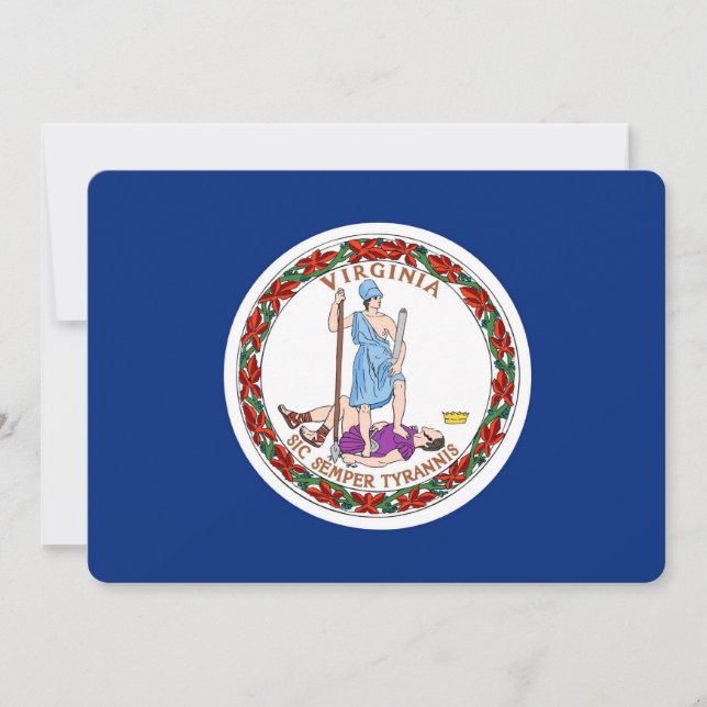 Patriotiska inbjudningar till Virginia Flagga (Framsida)