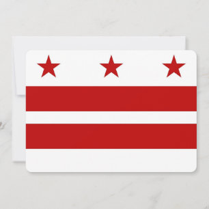 Patriotiska inbjudningar till Washington DC Flagga