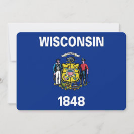 Patriotiska inbjudningar till Wisconsin Flagga