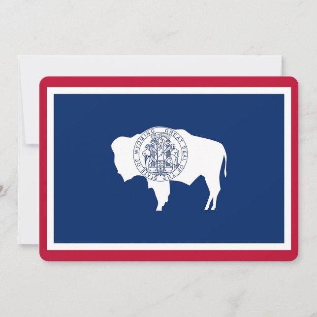 Patriotiska inbjudningar till Wyoming Flagga (Framsida)