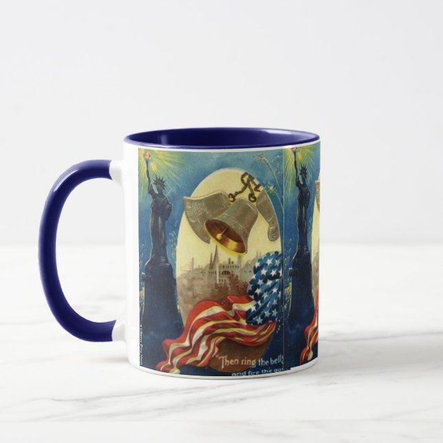 PATRIOTISKA KAFFE KOPPAR - FJÄRDE JULI - FRIHET (Vänster)