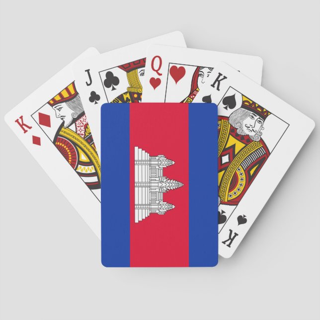 Patriotiska Kambodjaflaggan Casinokort (Baksidan)