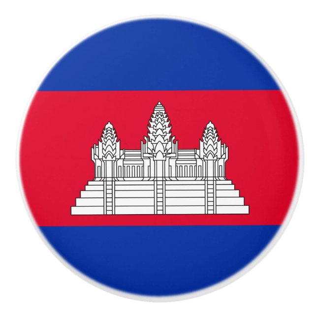 Patriotiska Kambodjaflaggan Knopp (Framsidan)