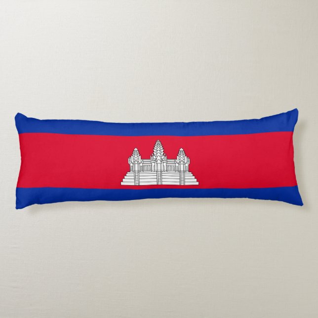 Patriotiska Kambodjaflaggan Kroppskudde (Baksidan)