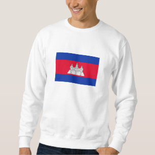 Patriotiska Kambodjaflaggan Lång Ärmad Tröja