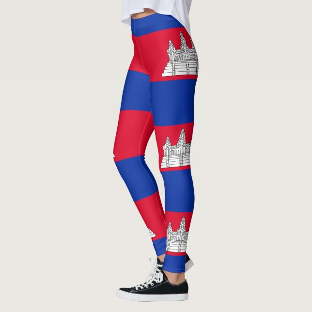 Patriotiska Kambodjaflaggan Leggings (Vänster)