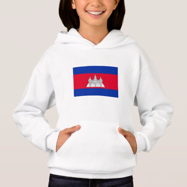 Patriotiska Kambodjaflaggan T Shirt (Framsida)