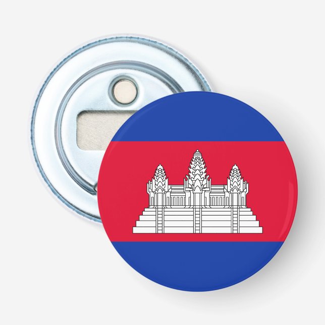 Patriotiska Kambodjas flagga Flasköppnare (Framsidan)