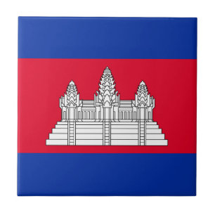 Patriotiska Kambodjas flagga Kakelplatta