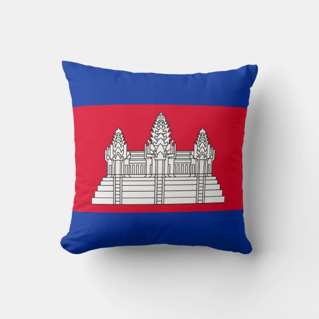 Patriotiska Kambodjas flagga Kudde (Framsida)