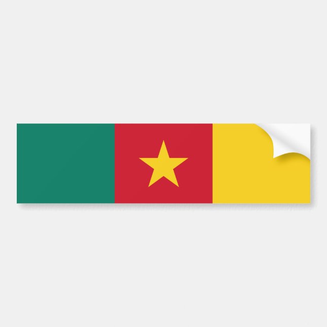 Patriotiska Kamerun Flagga Bildekal (Framsidan)