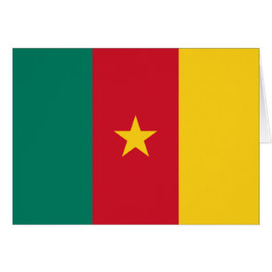 Patriotiska Kamerun Flagga Hälsningskort