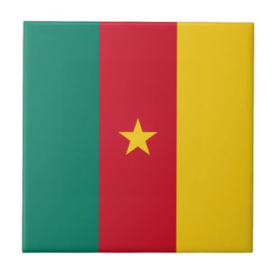 Patriotiska Kamerun Flagga Kakelplatta