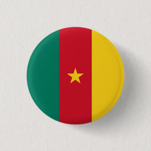 Patriotiska Kamerun Flagga Knapp