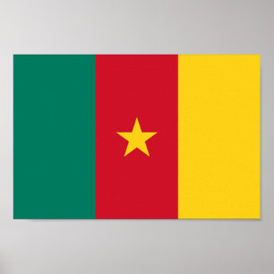 Patriotiska Kamerun Flagga Poster