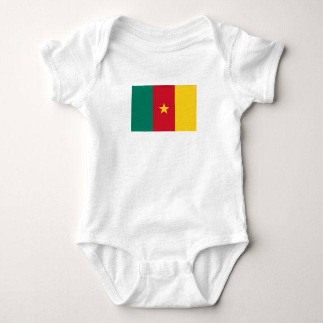 Patriotiska Kamerun Flagga T Shirt (Framsida)