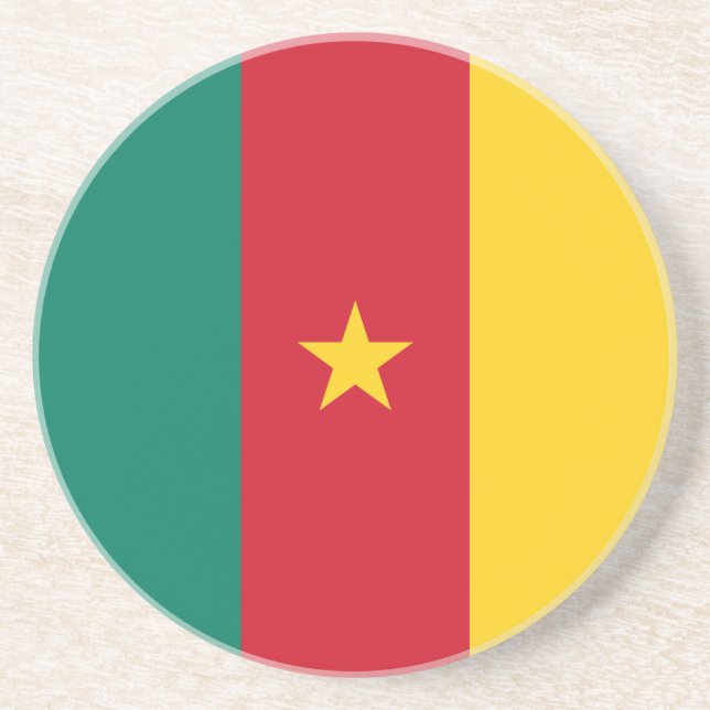 Patriotiska Kamerun Flagga Underlägg (Framsidan)