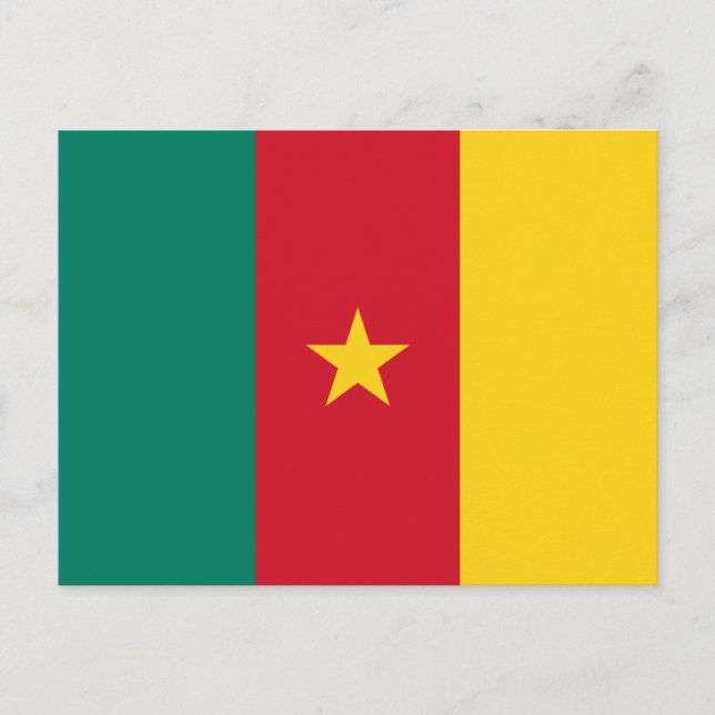 Patriotiska Kamerun Flagga Vykort (Framsida)
