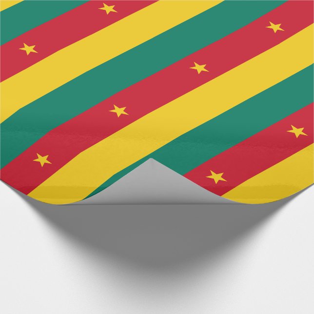 Patriotiska Kamerunflaggan Presentpapper (Hörn)