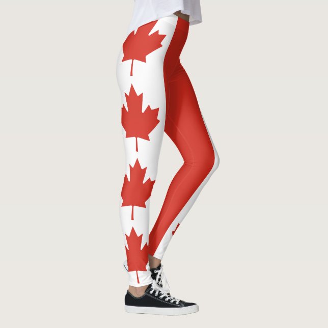 Patriotiska kanadensiska flaggan leggings (Höger)