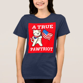 PATRIOTISKA KATT-T-SHIRTOR, EN RIKTIG PAWTRIOT T SHIRT