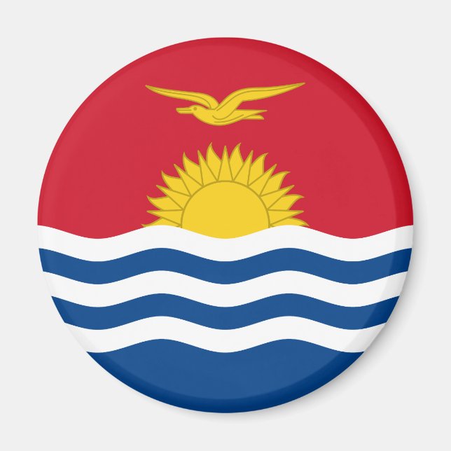 Patriotiska Kiribati-flaggan Magnet (Framsidan)
