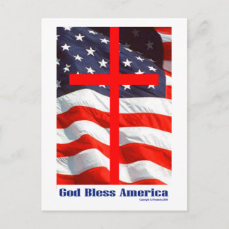 Patriotiska konstruktioner - "Bless America" Vykort
