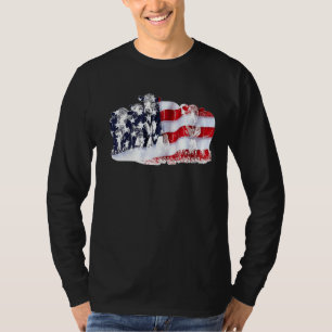 Patriotiska kor Heifers American Flagga with Cow A T Shirt