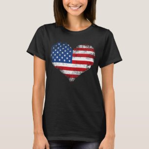 Patriotiska kvinnor för gullig tee shirt