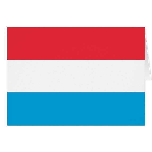 Patriotiska luxemburgflaggan hälsningskort (Framsidan Horizontal)