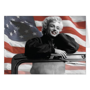 Patriotiska Marilyn Hälsningskort