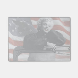 Patriotiska Marilyn Post-it Block