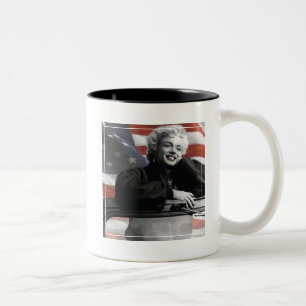 Patriotiska Marilyn Två-Tonad Mugg
