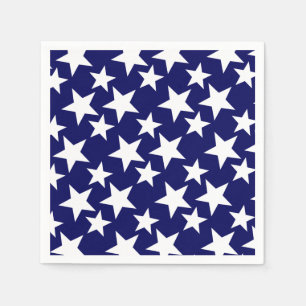 Patriotiska marinblått med vita stjärnor pappersservett
