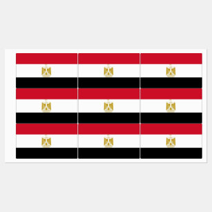 Patriotiska märken med flagga av Egypten Klistermärke