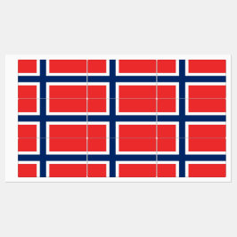 Patriotiska märken med flagga av Norge Klistermärke