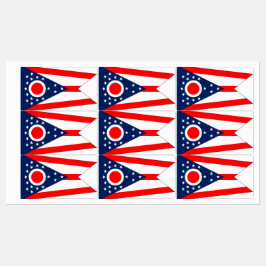 Patriotiska märken med flagga av Ohio-staten Klistermärke