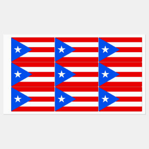 Patriotiska märken med flagga av Puerto Rico Klistermärke