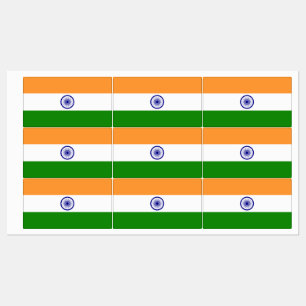 Patriotiska märken med flagga från Indien Klistermärke