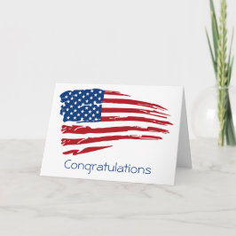 Patriotiska militära Grattisar Amerikanska Flagga Kort