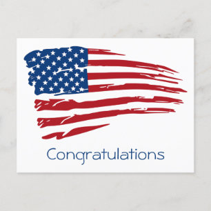 Patriotiska militära Grattisar Amerikanska Flagga Vykort