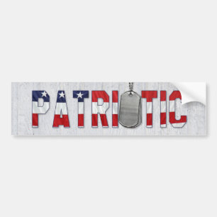 patriotiska militära hundbrickor på trä bildekal