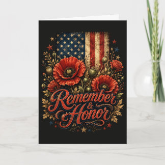 Patriotiska minnesdagen Minnas Och Hedra Veteran Kort